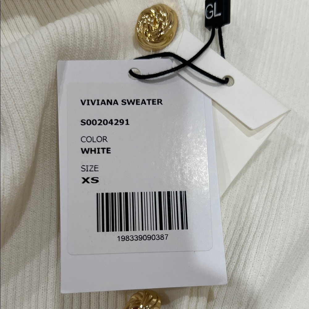 Generation Love White Sweater with Gold Buttons - Picture 3 of 5